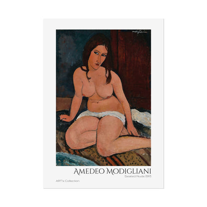 Seated Nude (1917) by Amedeo Modigliani / Affiche imprimée - Série ART's Collection
