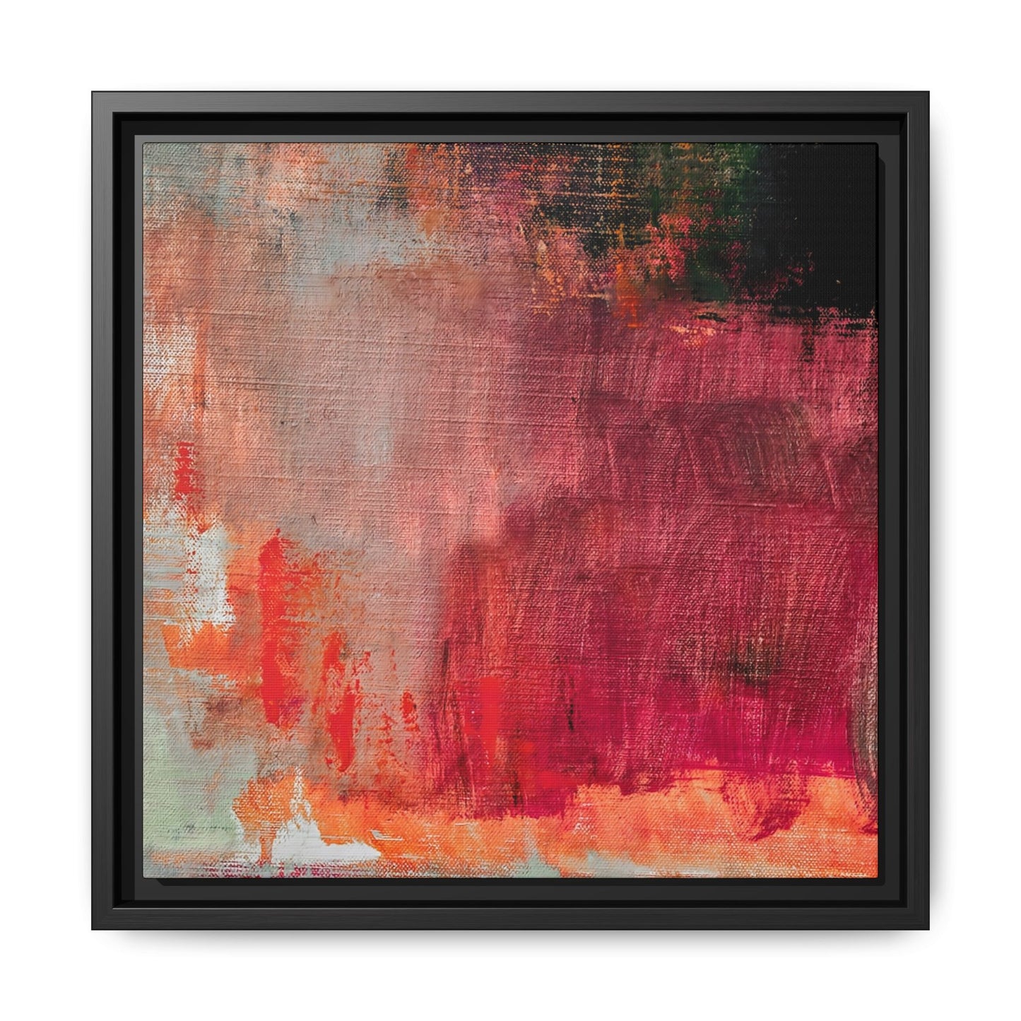 Tableau Contemporain Rubis "Série Sign Collections" / Toile encadrée sur caisse américaine