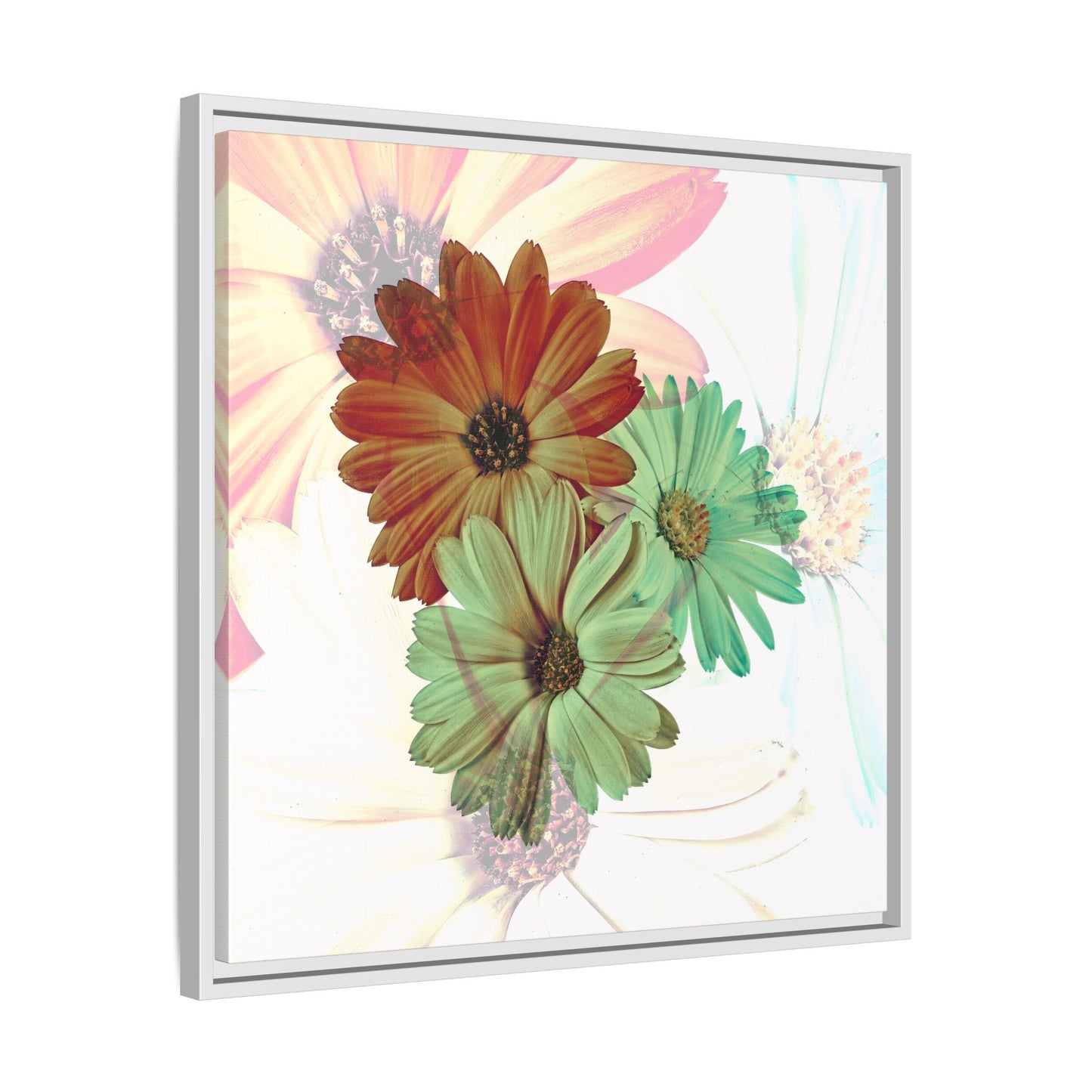 Collection Signature "FLORAL Numéro 14" sur Toile encadrée avec caisse américaine