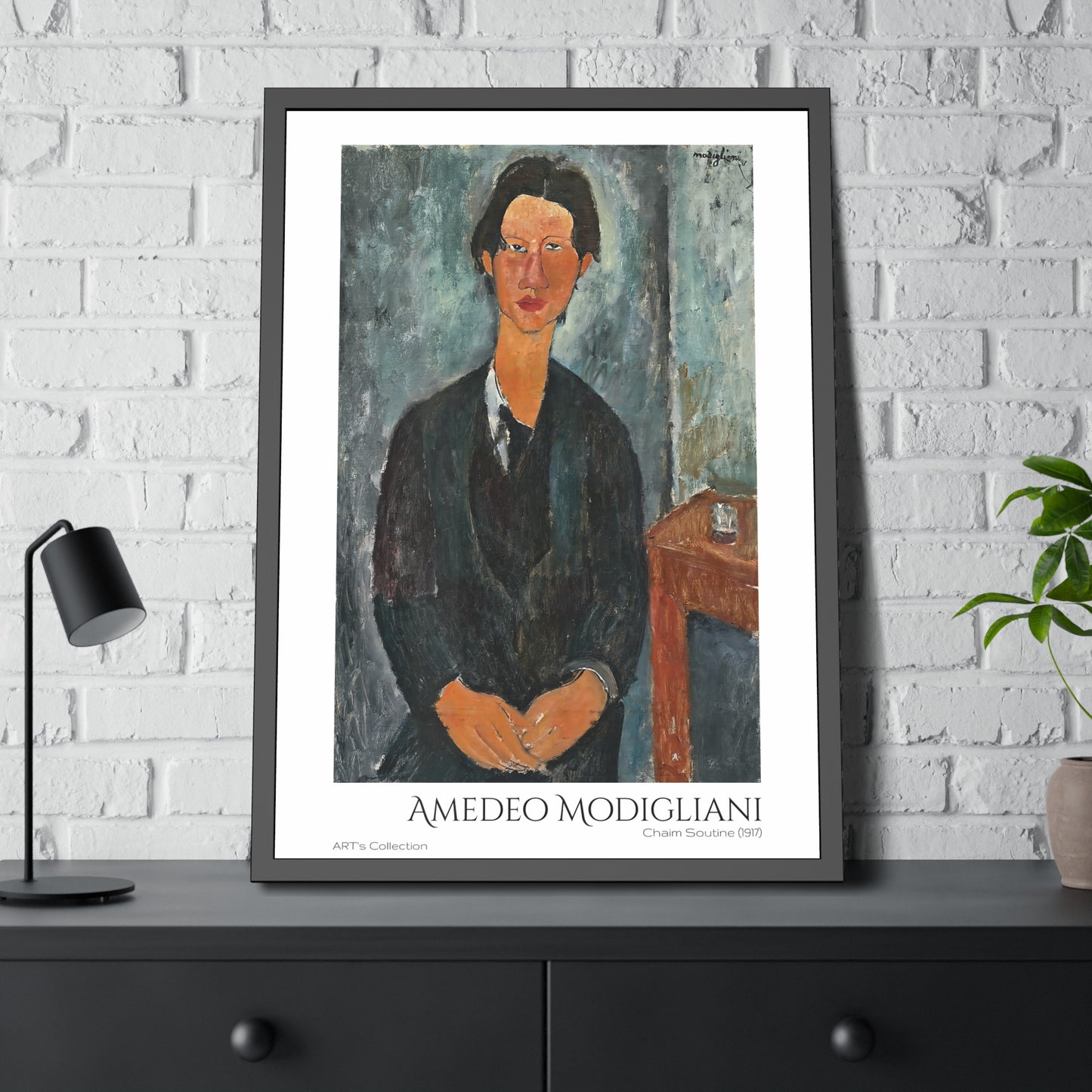 Chaim Soutine (1917) by Amedeo Modigliani  / Affiche Encadrée série ART's Collection