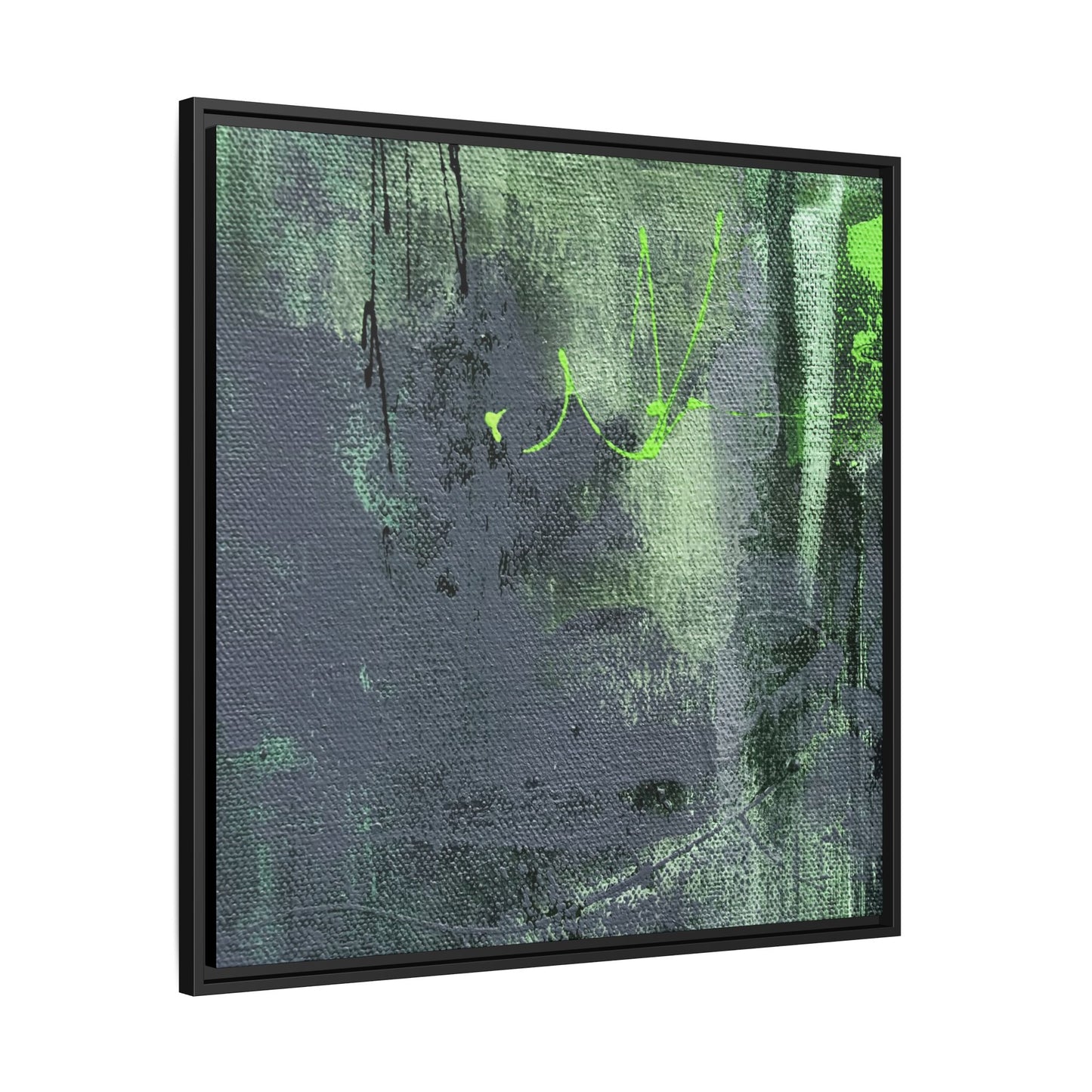 Tableau Beaux Arts Quartz & Emeraude "Série Sign Collections" / Toile encadrée sur caisse américaine