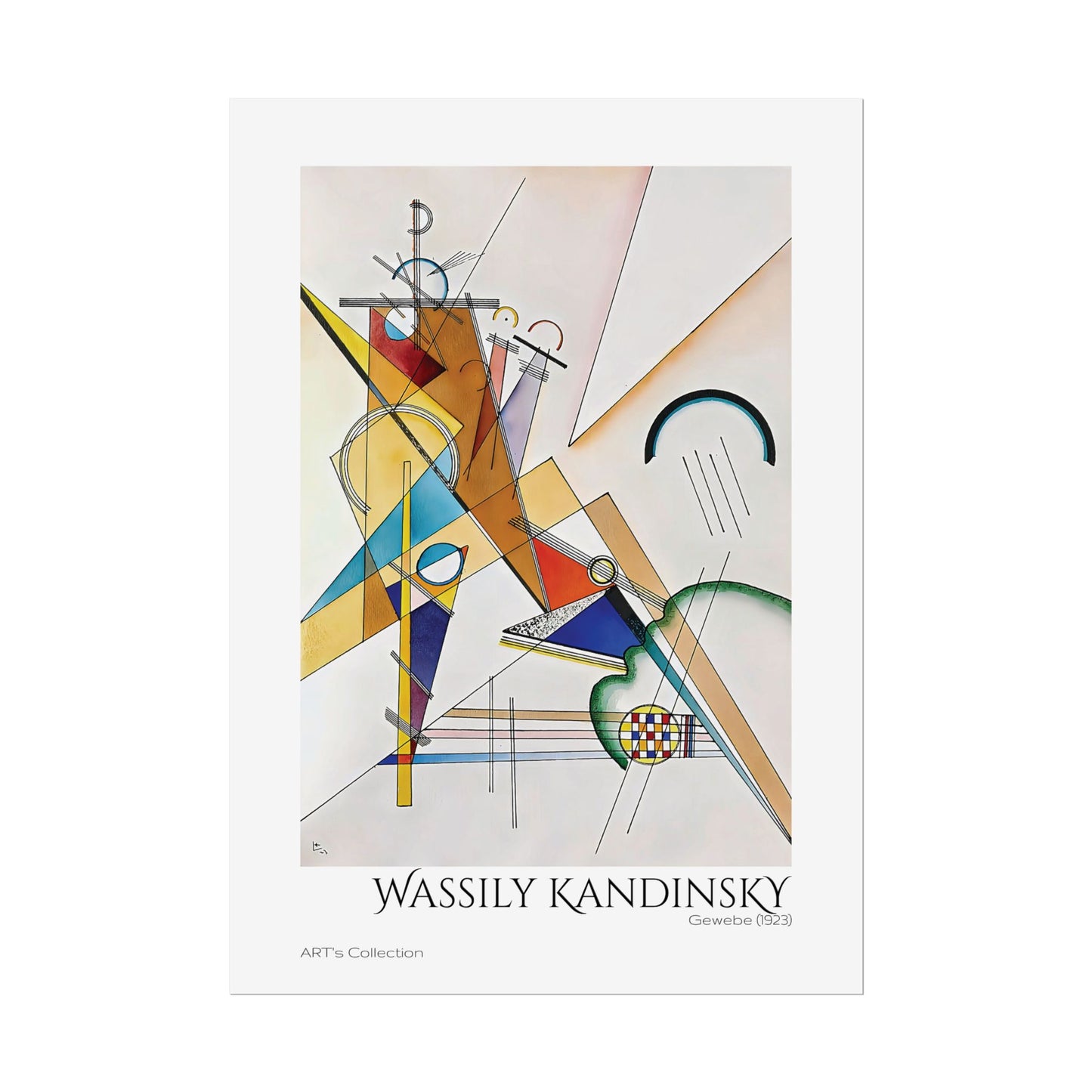 Gewebe (1923) by Wassily Kandinsky / Affiche imprimée - Série ART's Collection