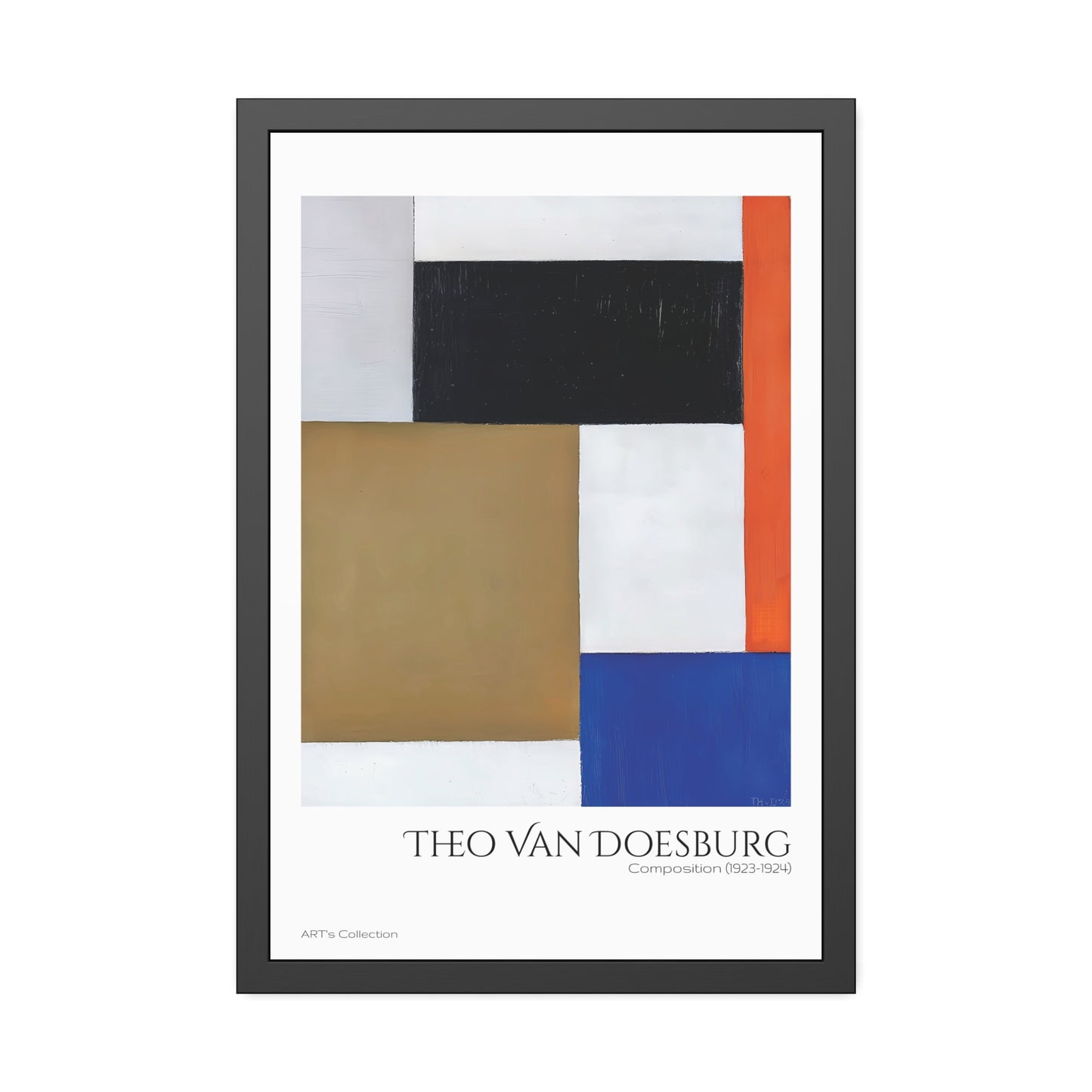 Composition (1923-1924) by Theo Van Doesburg / Affiche Encadrée série ART's Collection