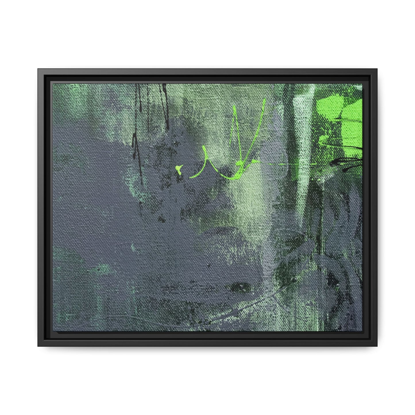 Tableau Beaux Arts Quartz & Emeraude "Série Sign Collections" / Toile encadrée sur caisse américaine