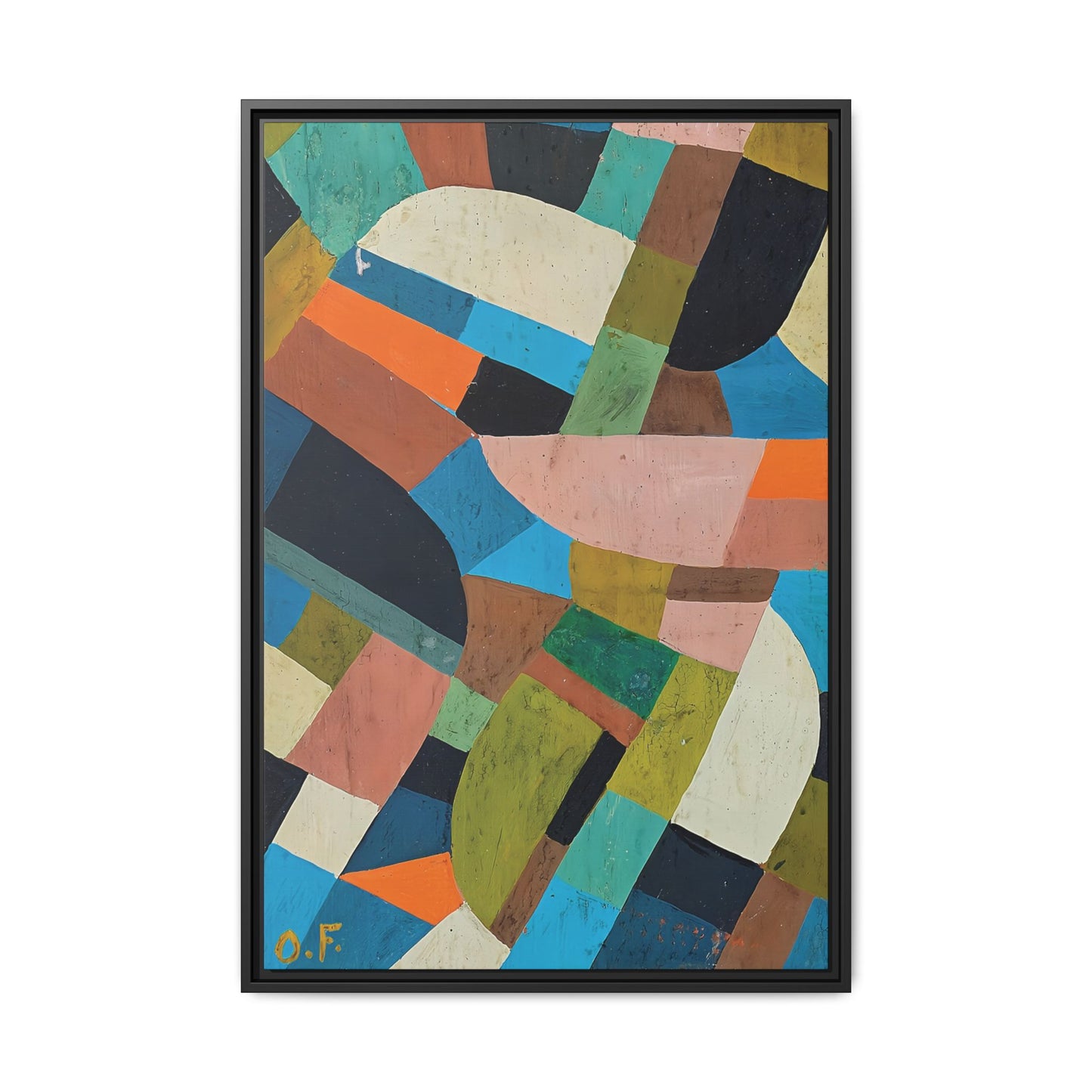Petite Composition (Circa 1937)  by Otto Freundlich / Toile encadrée sur caisse américaine