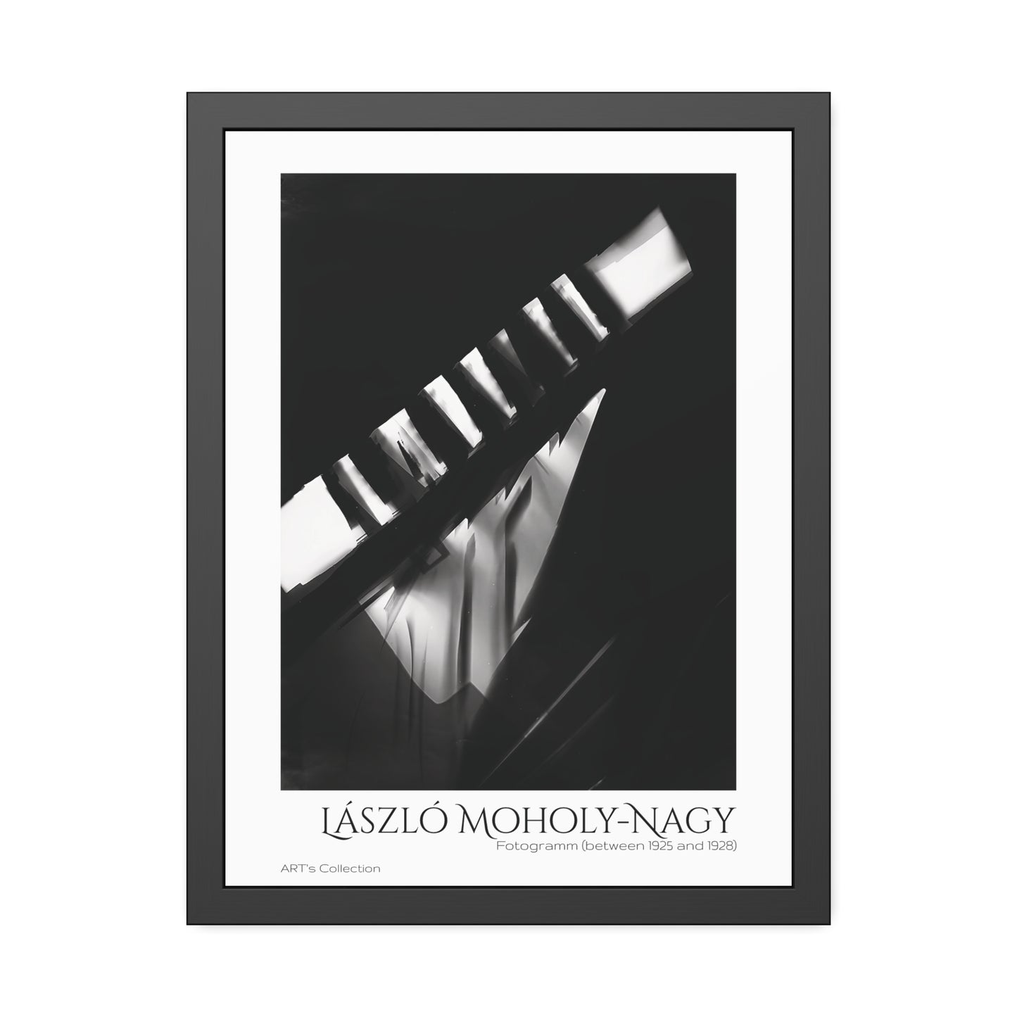 Fotogramm (between 1925 and 1928) by László Moholy-Nagy  / Affiche Encadrée série ART's Collection