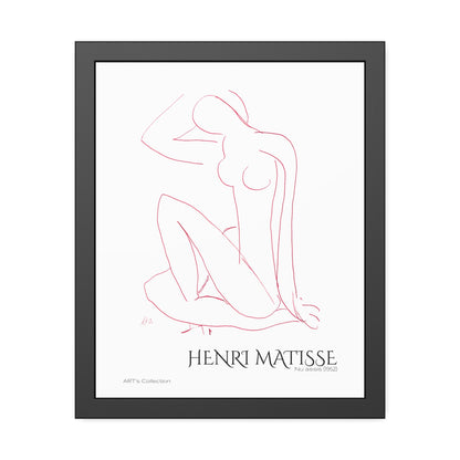 Nu assis (1952) by Henri Matisse version rouge/ Affiche Encadrée série ART's Collection