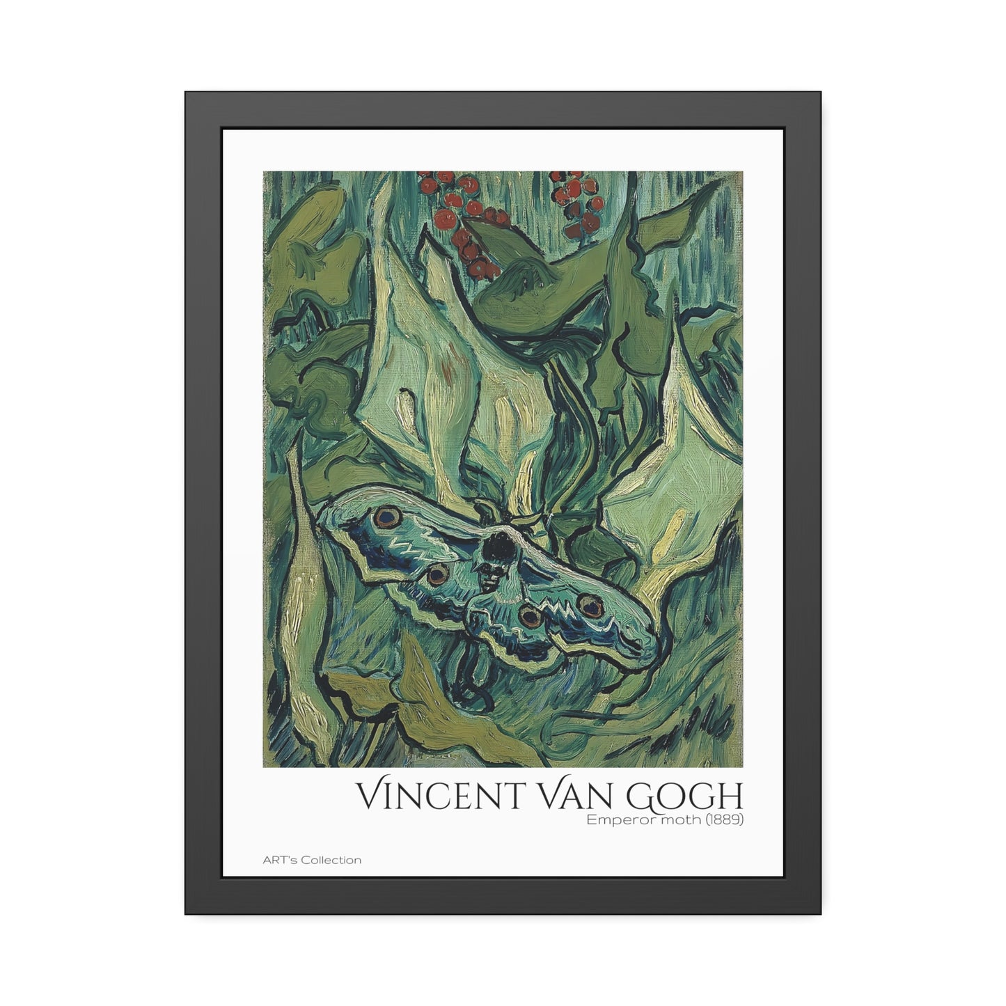 Emperor moth (1889) by Vincent Van Gogh / Affiche Encadrée série ART's Collection