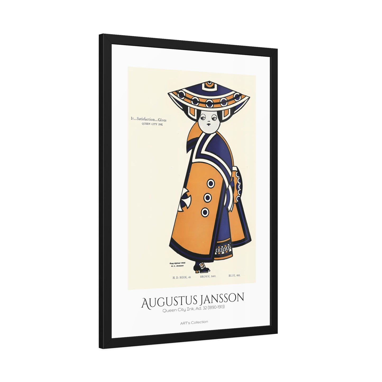 Queen City Ink, Ad. 32 (1890-1913) by Augustus Jansson  / Affiche Encadrée série ART's Collection