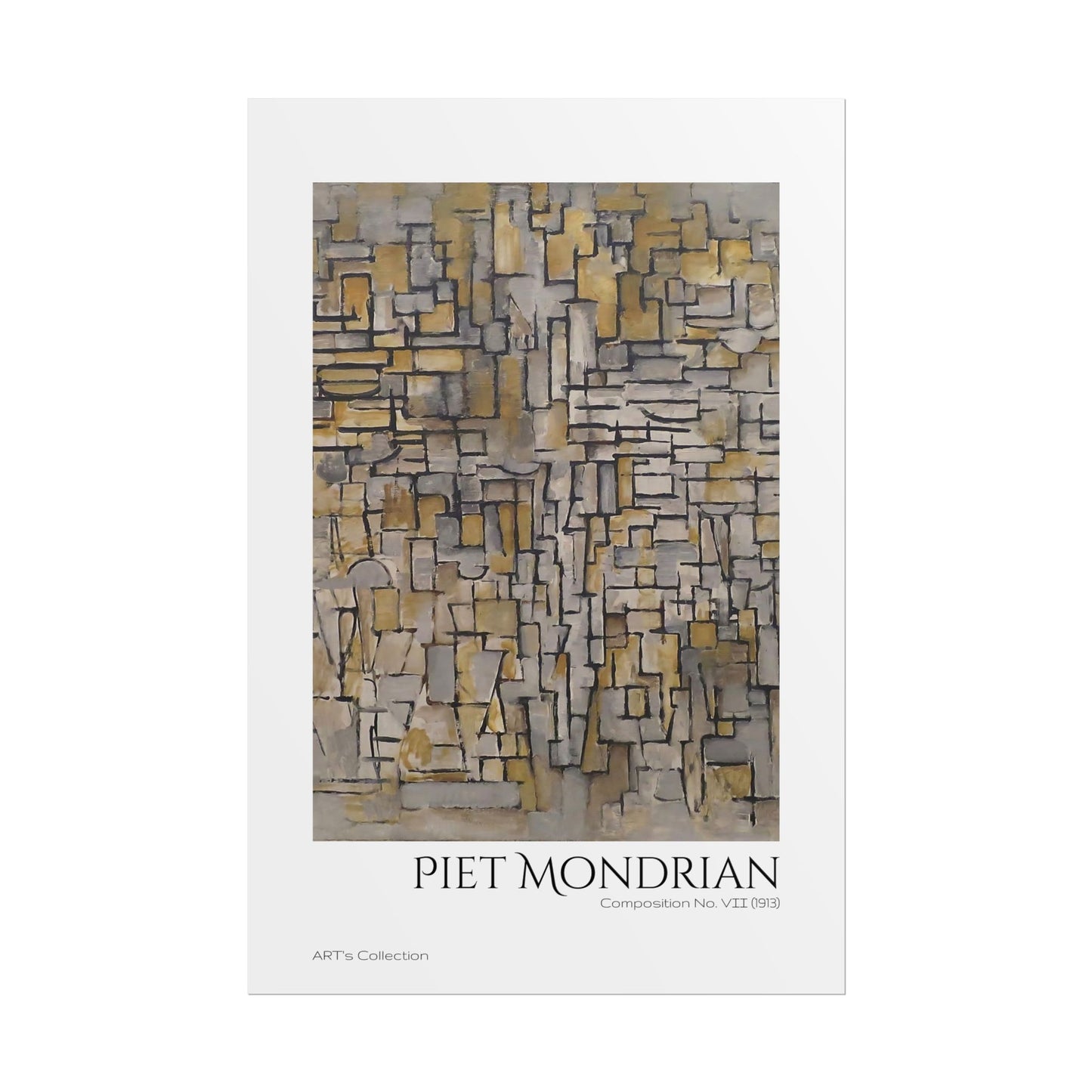 Tableau No. 2, Composition No. VII (1913) by Piet Mondrian / Affiche imprimée - Série ART's Collection