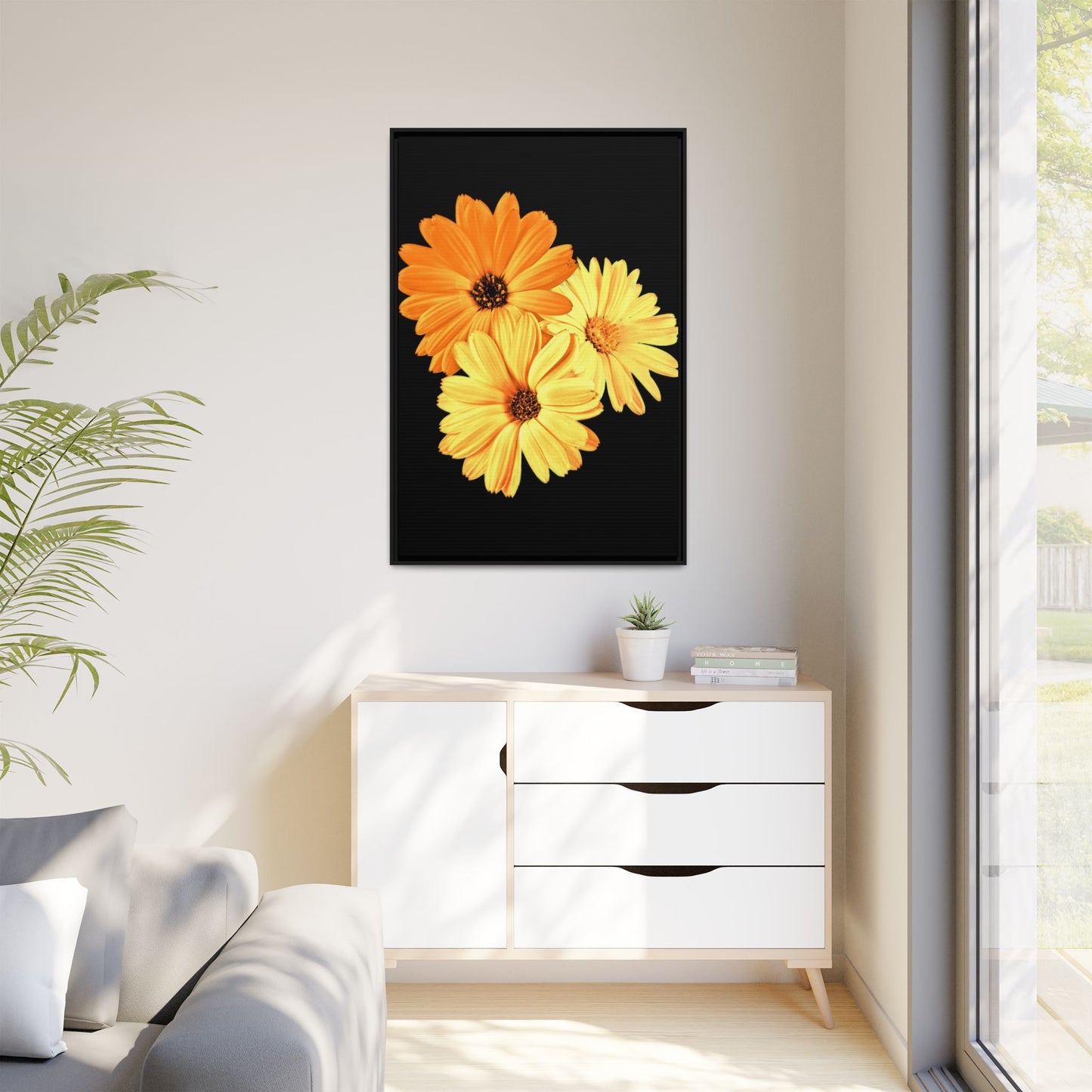 Collection Signature "FLORAL Numéro 8" sur Toile encadrée avec caisse américaine