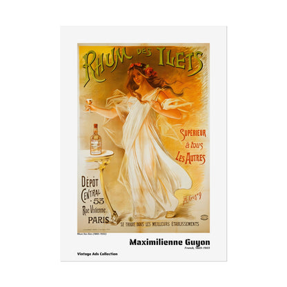 Rhum Des Ilets (1880-1900) by Maximilienne Guyon / Affiche imprimée - Série Vintage Ads Collection