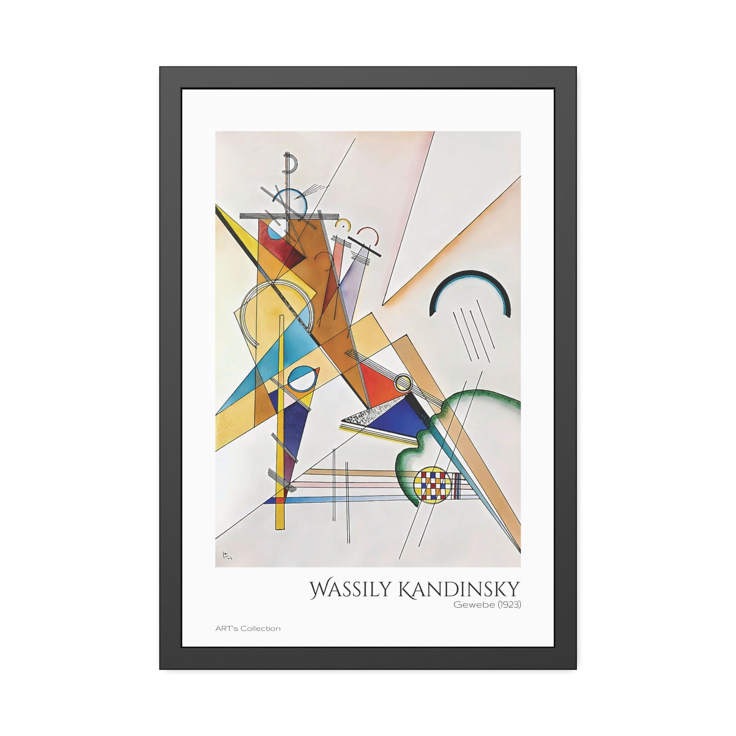 Gewebe (1923) by Wassily Kandinsky / Affiche Encadrée série ART's Collection