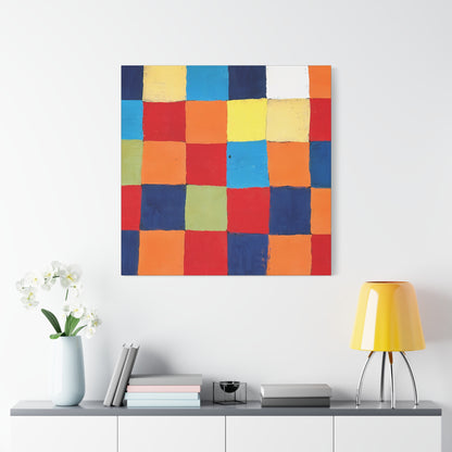 Color chart Qu 1 (1930) by Paul Klee / Reproduction Fine Art sur Toile / Large Epaisseur 3.2 cm - 1.25 inch