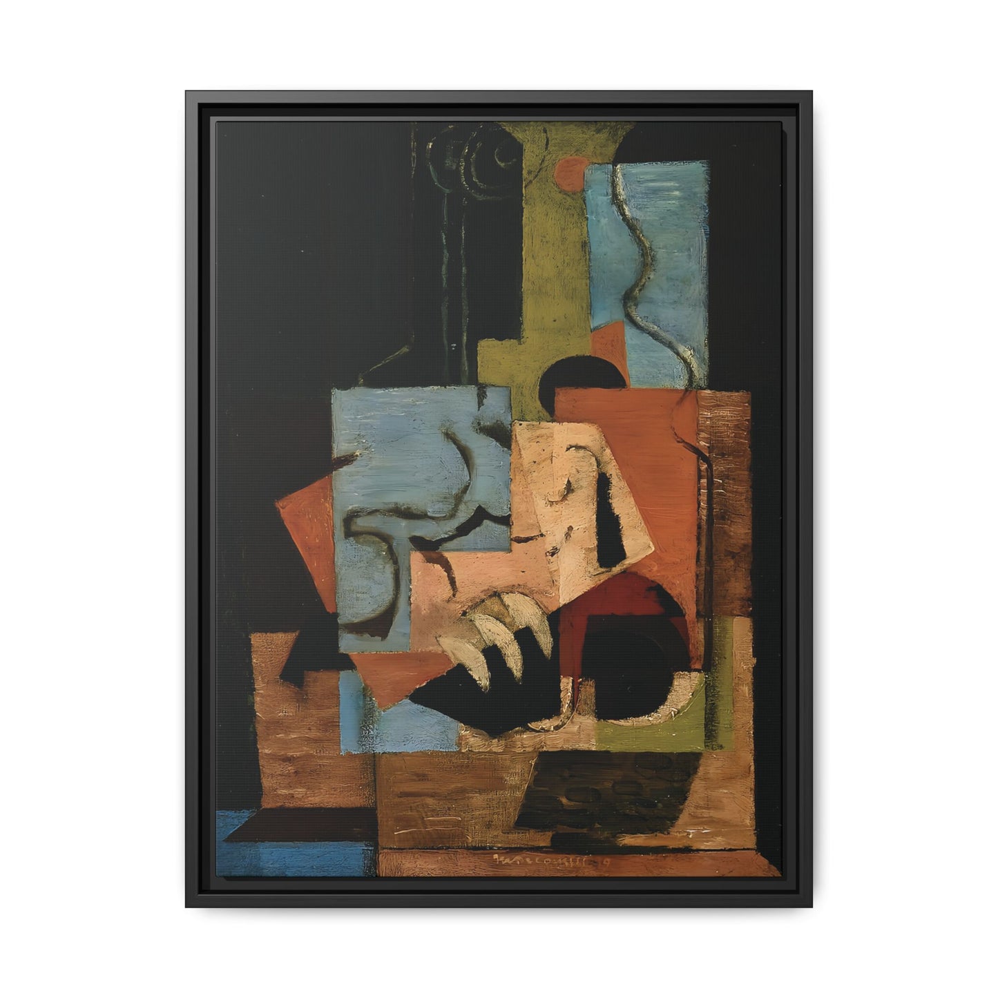 Composition (1919) by Louis Marcoussis / Toile encadrée sur caisse américaine