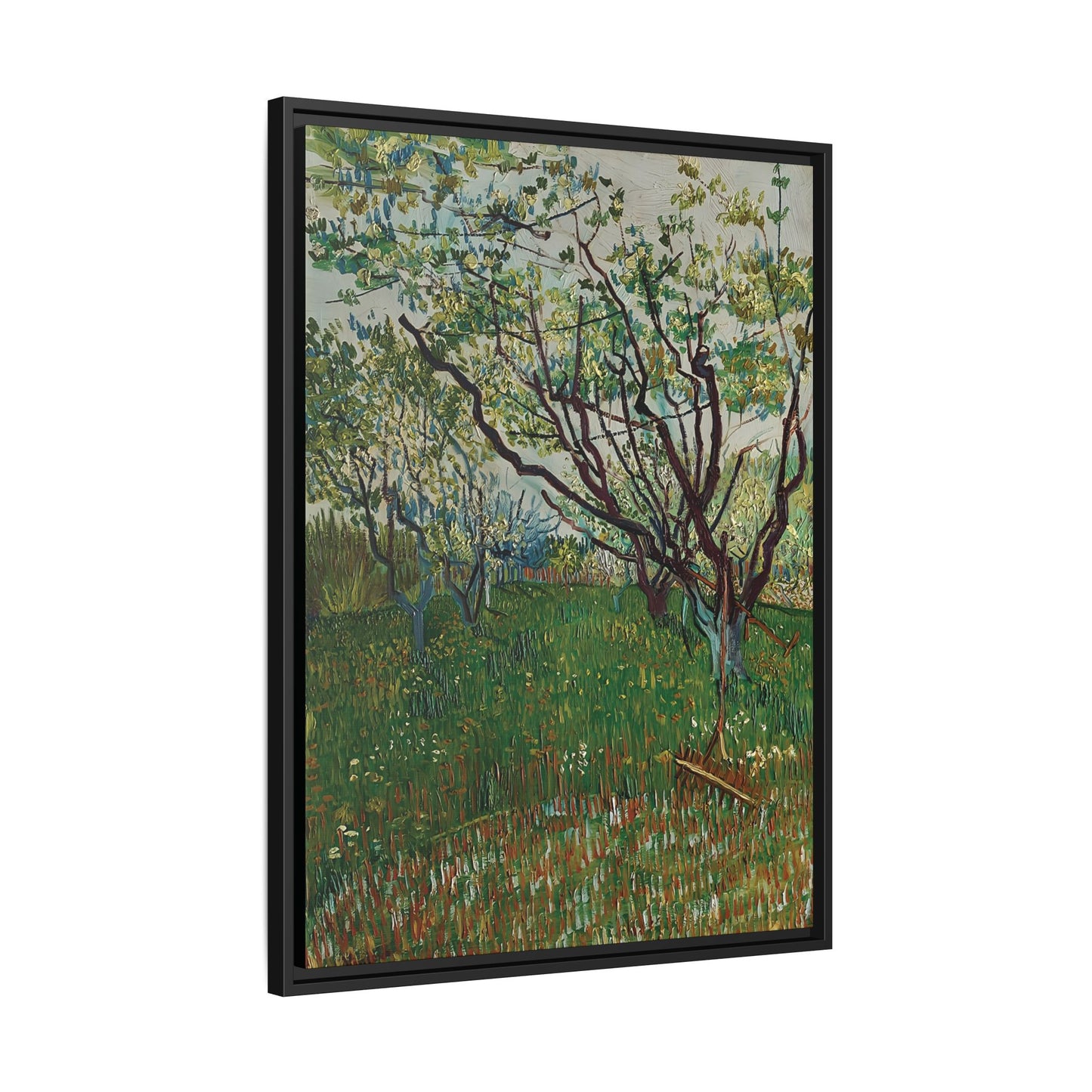 The Flowering Orchard (1888) by Vincent van Gogh / Toile encadrée sur caisse américaine