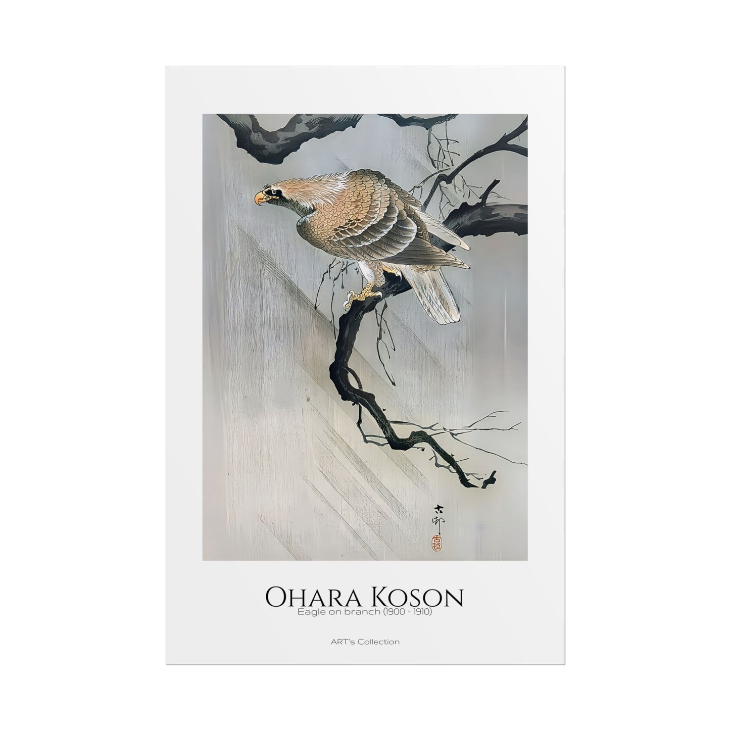 Eagle on branch (1900 - 1910) by Ohara Koson / Affiche imprimée - Série ART's Collection