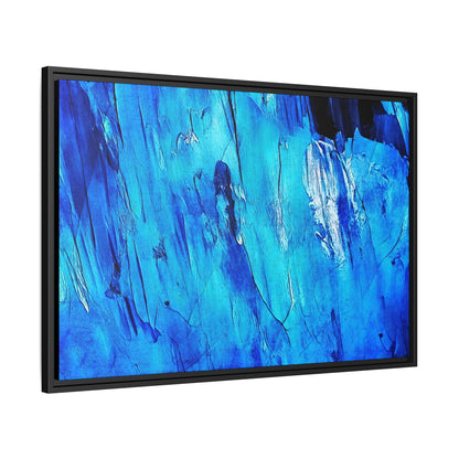 Tableau Intemporel Bleu Electrique "Série Sign Collections" / Toile encadrée sur caisse américaine