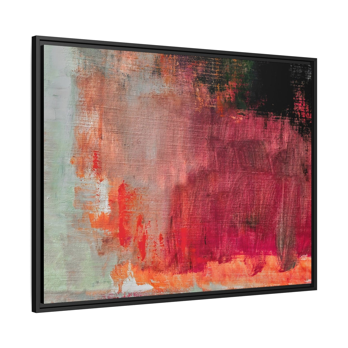 Tableau Contemporain Rubis "Série Sign Collections" / Toile encadrée sur caisse américaine