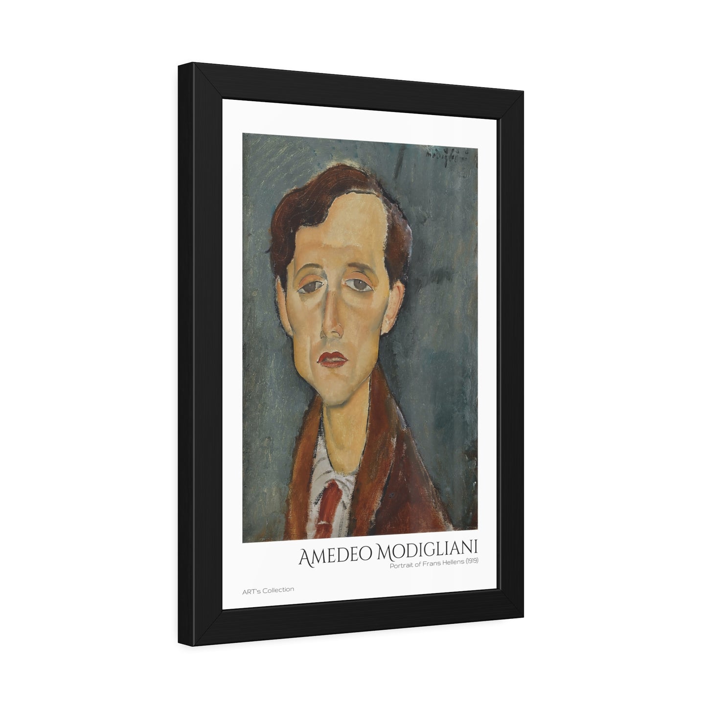 Portrait of Frans Hellens (1919) by Amedeo Modigliani  / Affiche Encadrée série ART's Collection