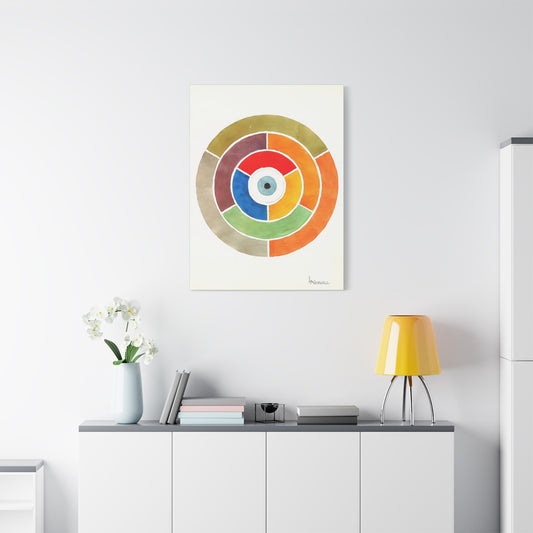 Disc Showing Primary Secondary and Tertiary Colors (ca 1900) by Elizabeth A. Nedwill / Reproduction Fine Art sur Toile /   3.2 cm-1.25 inch