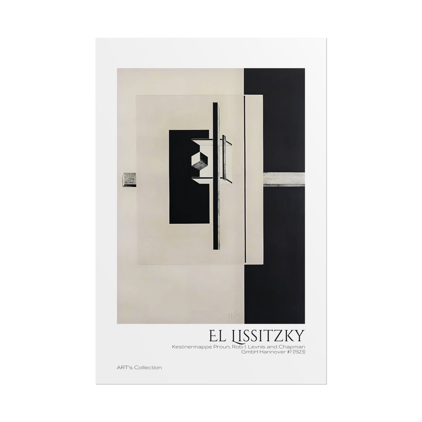 Kestnermappe Proun, Rob-1. Levnis and Chapman GmbH Hannover #7 (1923) by El Lissitzky / Affiche imprimée - Série ART's Collection
