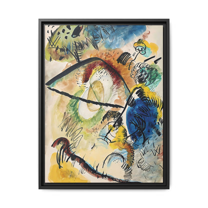 Wassily Kandinsky / Watercolor IX With Black Lines (1913) / Toile encadrée sur caisse américaine