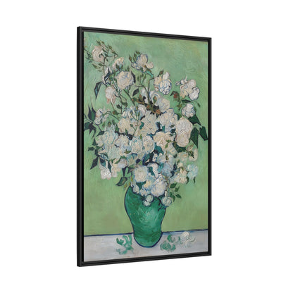 Roses (1890) by Vincent van Gogh / Toile encadrée sur caisse américaine