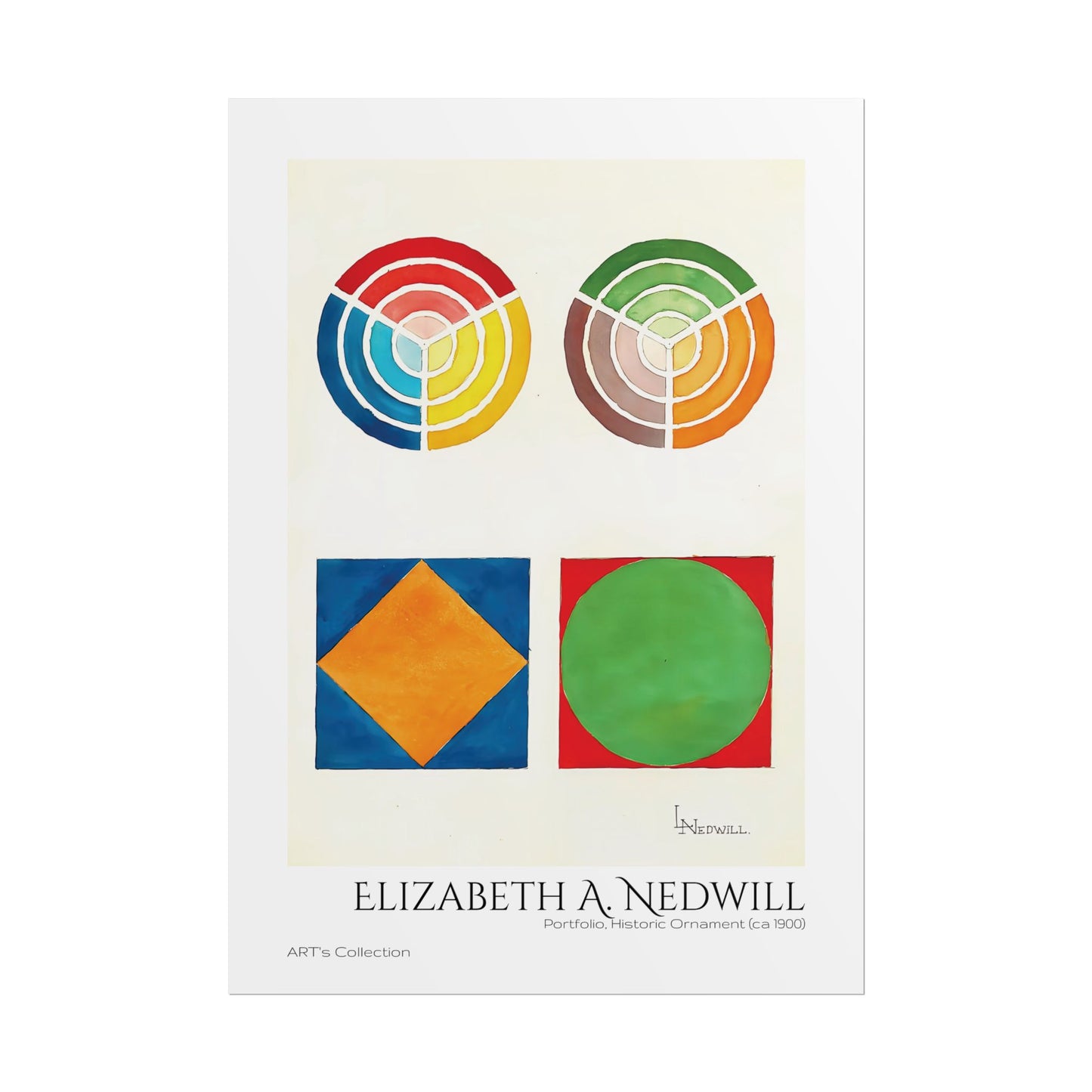 Portfolio, Historic Ornament (ca 1900) by Elizabeth A. Nedwill / Affiche imprimée - Série ART's Collection