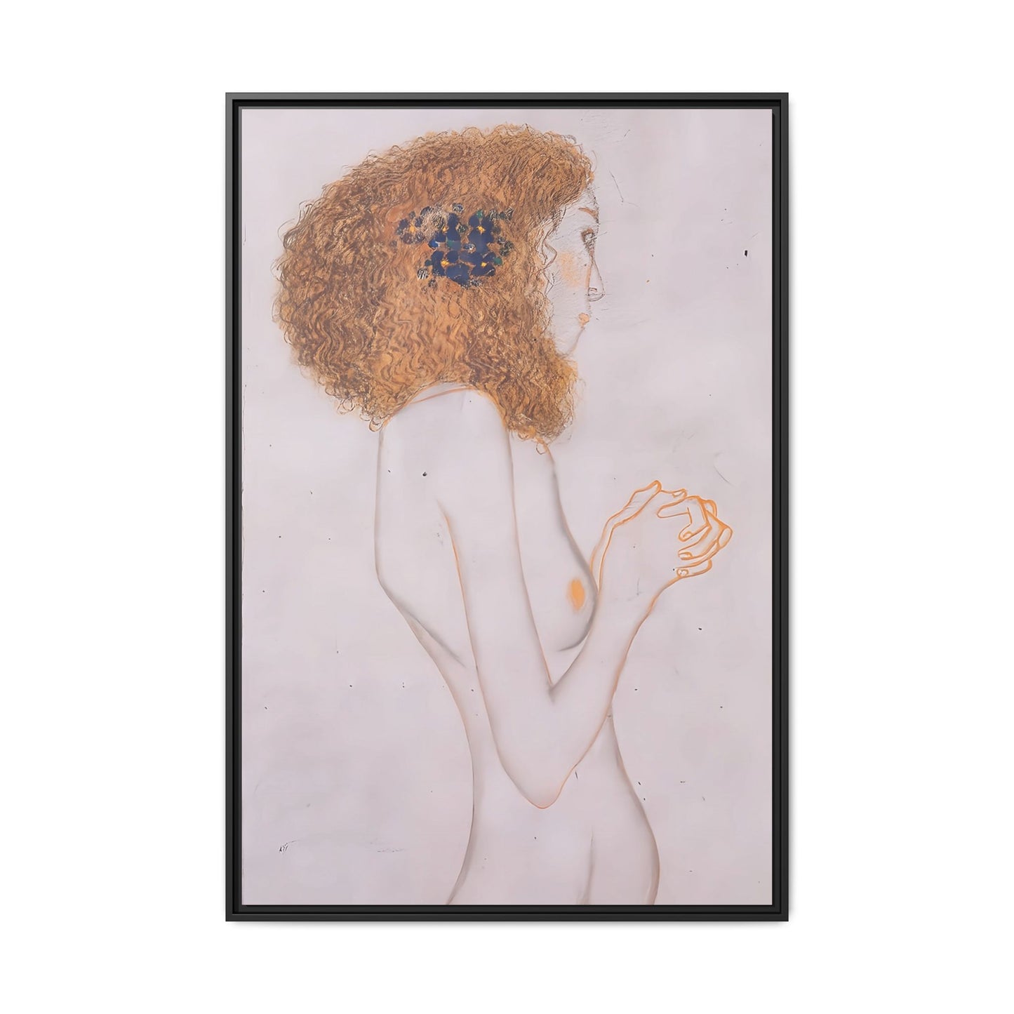 Die Leiden der schwachen Menschen (1902) by Gustav Klimt  / Toile encadrée sur caisse américaine