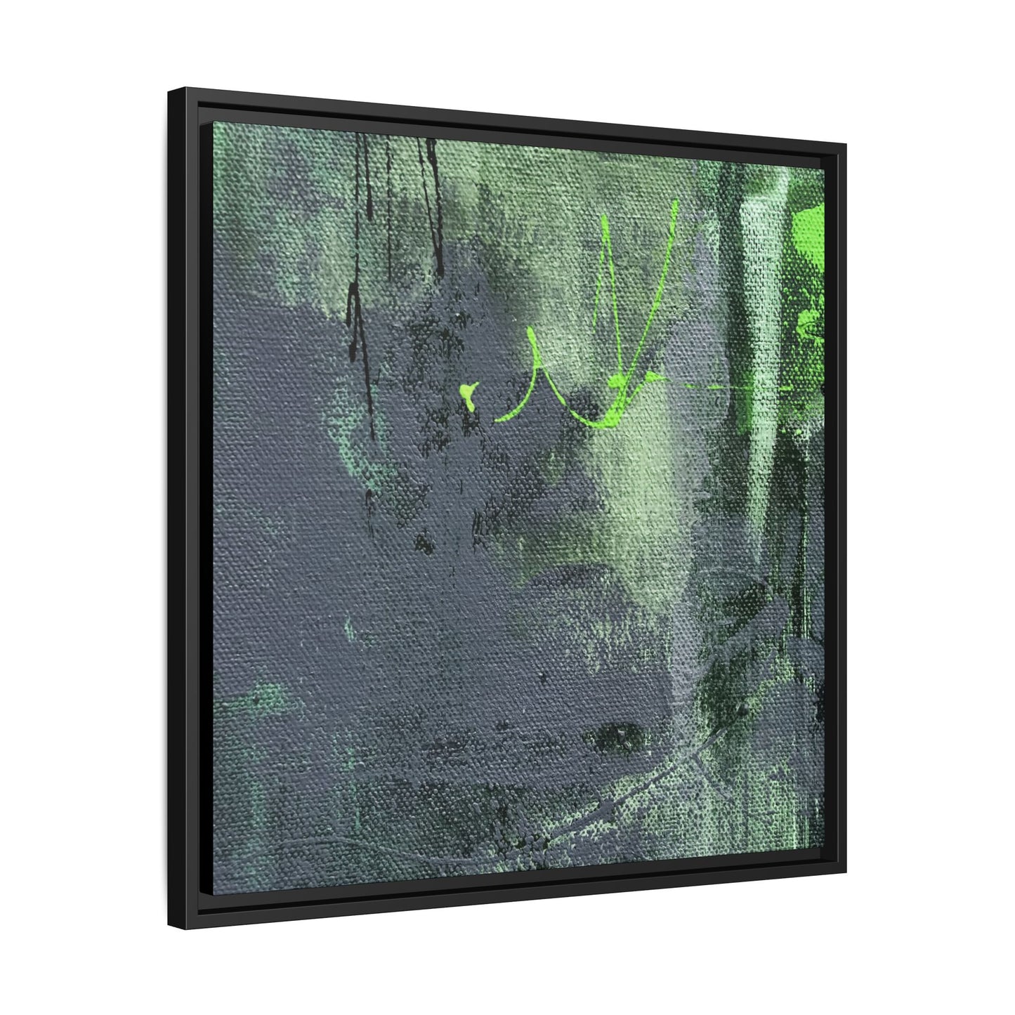 Tableau Beaux Arts Quartz & Emeraude "Série Sign Collections" / Toile encadrée sur caisse américaine