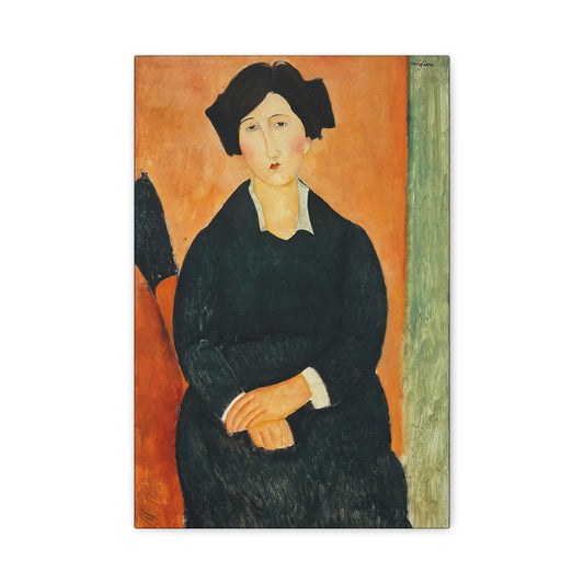 The Italian (1917)  by Amedeo Modigliani / Reproduction Fine Art sur Toile / Flanc Large Epaisseur 3.2 cm - 1.25 inch