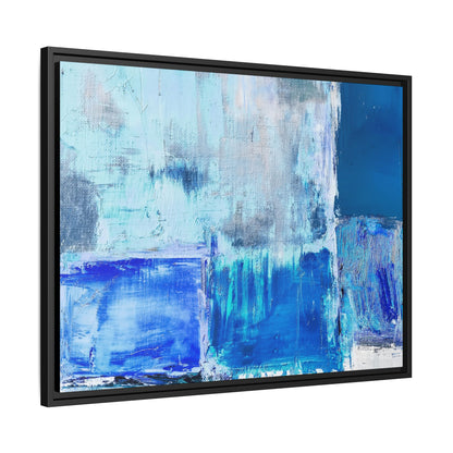 Tableau Beaux Arts Bleu Azur "Série Sign Collections" / Toile encadrée sur caisse américaine
