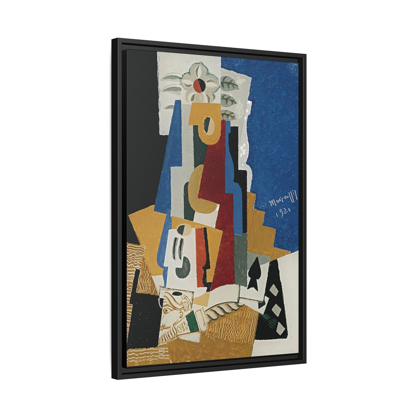 Nature Morte à L'as De Pique by Louis Marcoussis / Toile encadrée sur caisse américaine