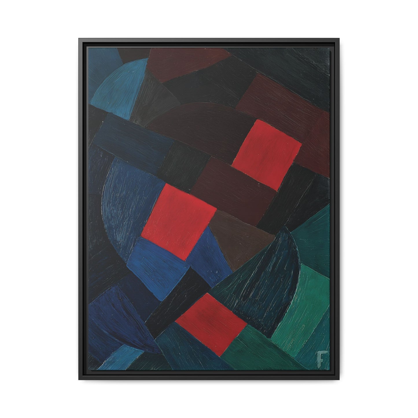 Komposition (1935-1936) by Otto Freundlich   / Toile encadrée sur caisse américaine