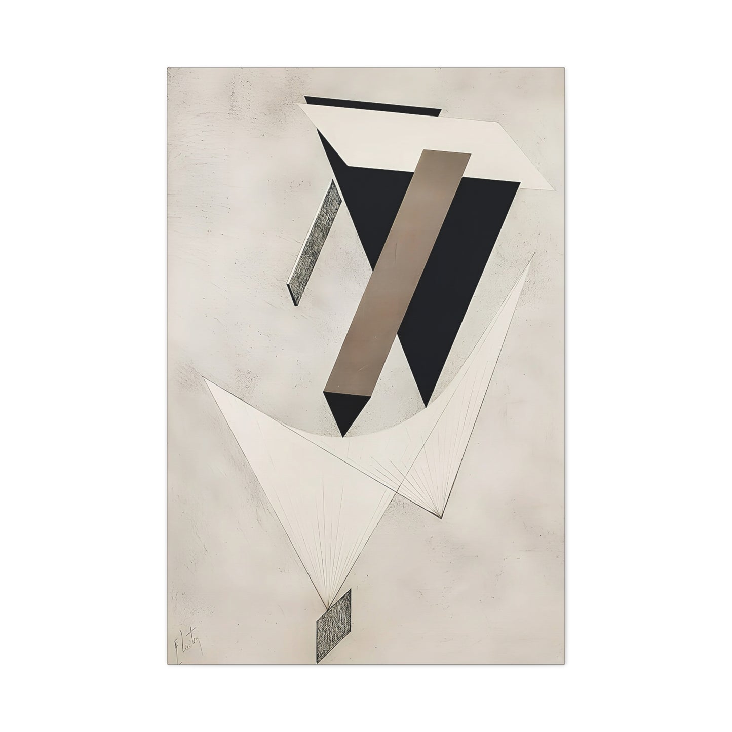 Kestnermappe Proun, Rob. Levnis and Chapman GmbH Hannover #4 (1923)  by El Lissitzky / Reproduction Fine Art sur Toile / 3.2 cm - 1.25 inch