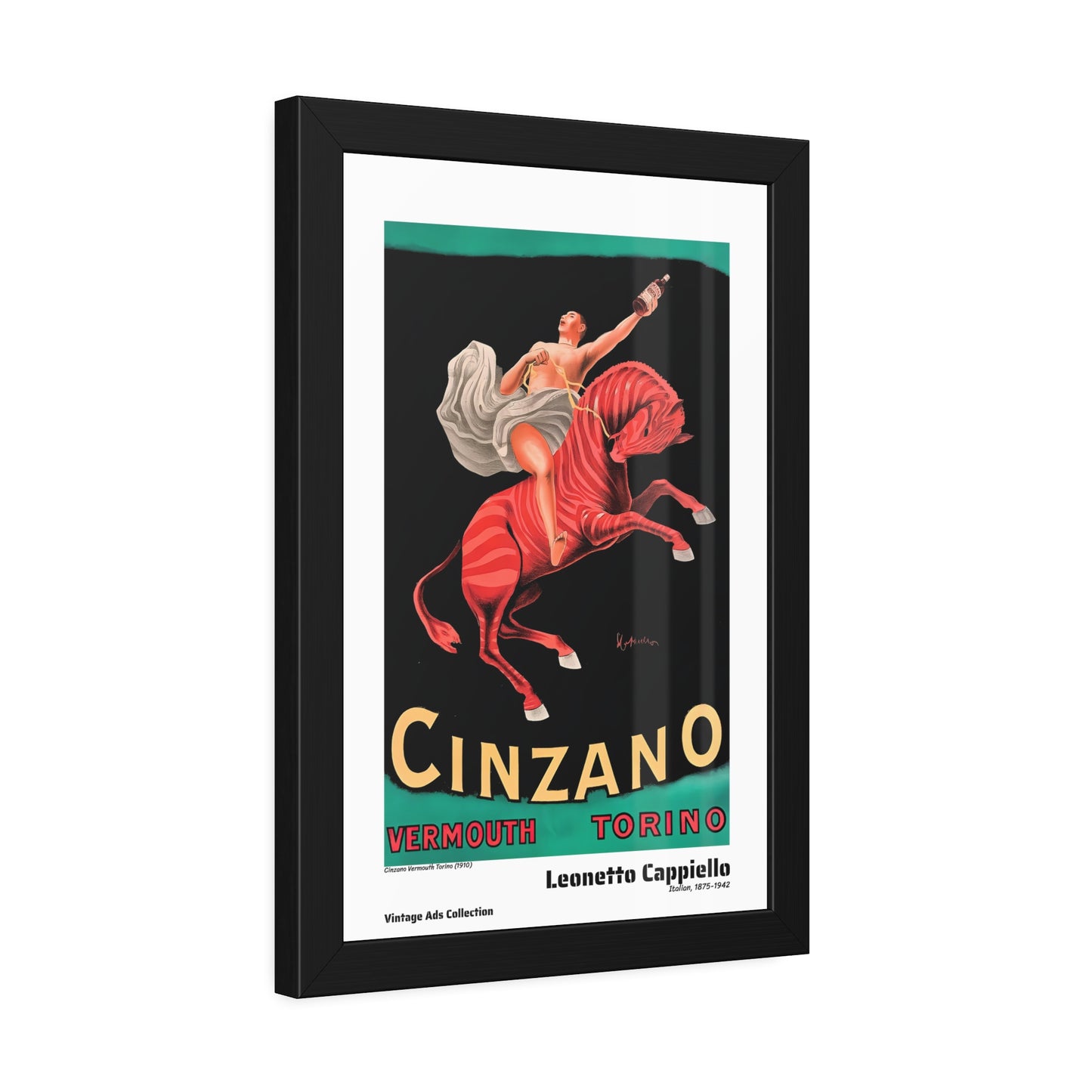 Cinzano Vermouth Torino (1910) by Leonetto Cappiello / Affiche Encadrée Série Vintage Ads Collection