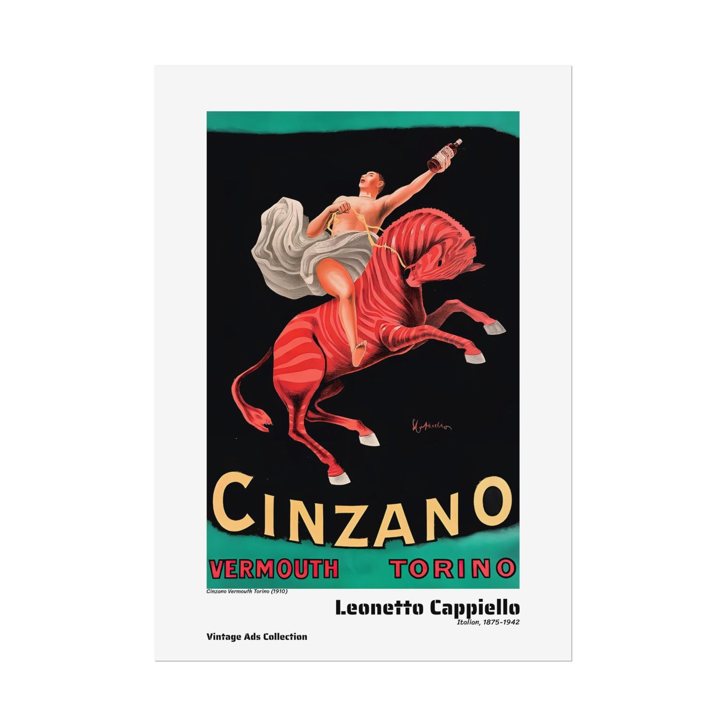 Cinzano Vermouth Torino (1910) by Leonetto Cappiello / Affiche imprimée - Série Vintage Ads Collection
