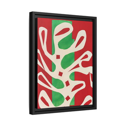Henri Matisse / Algue blanche sur fond rouge et vert (1947) / Toile encadrée sur caisse américaine