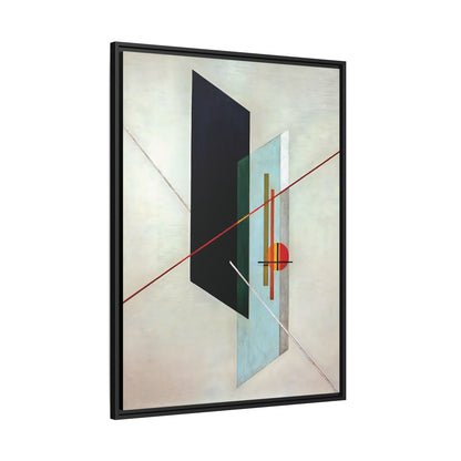A IX (1923) by László Moholy-Nagy  / Toile encadrée sur caisse américaine