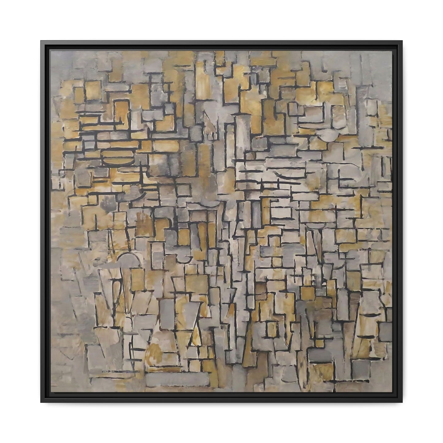 Tableau Numéro 2 Composition VII (1913) by  Piet Mondrian  / Toile encadrée sur caisse américaine