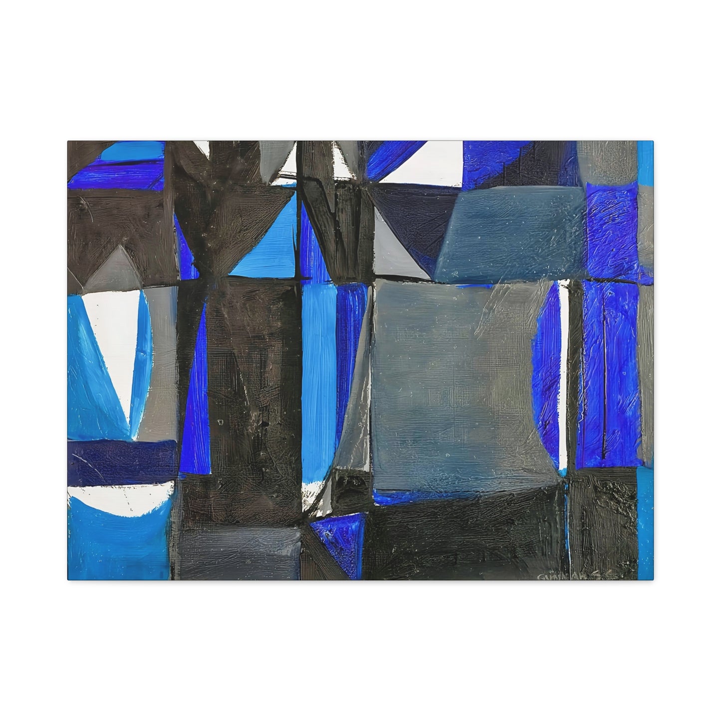 Abstraksjon by Gunnar S. Gundersen  / Reproduction Fine Art sur Toile / Flanc Large Epaisseur 3.2 cm - 1.25 inch