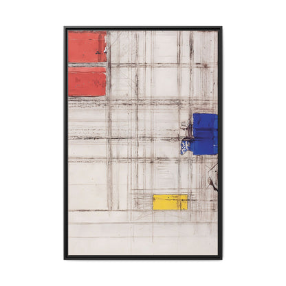 Study for a Composition (1940-1941) by Piet Mondrian  / Toile encadrée sur caisse américaine