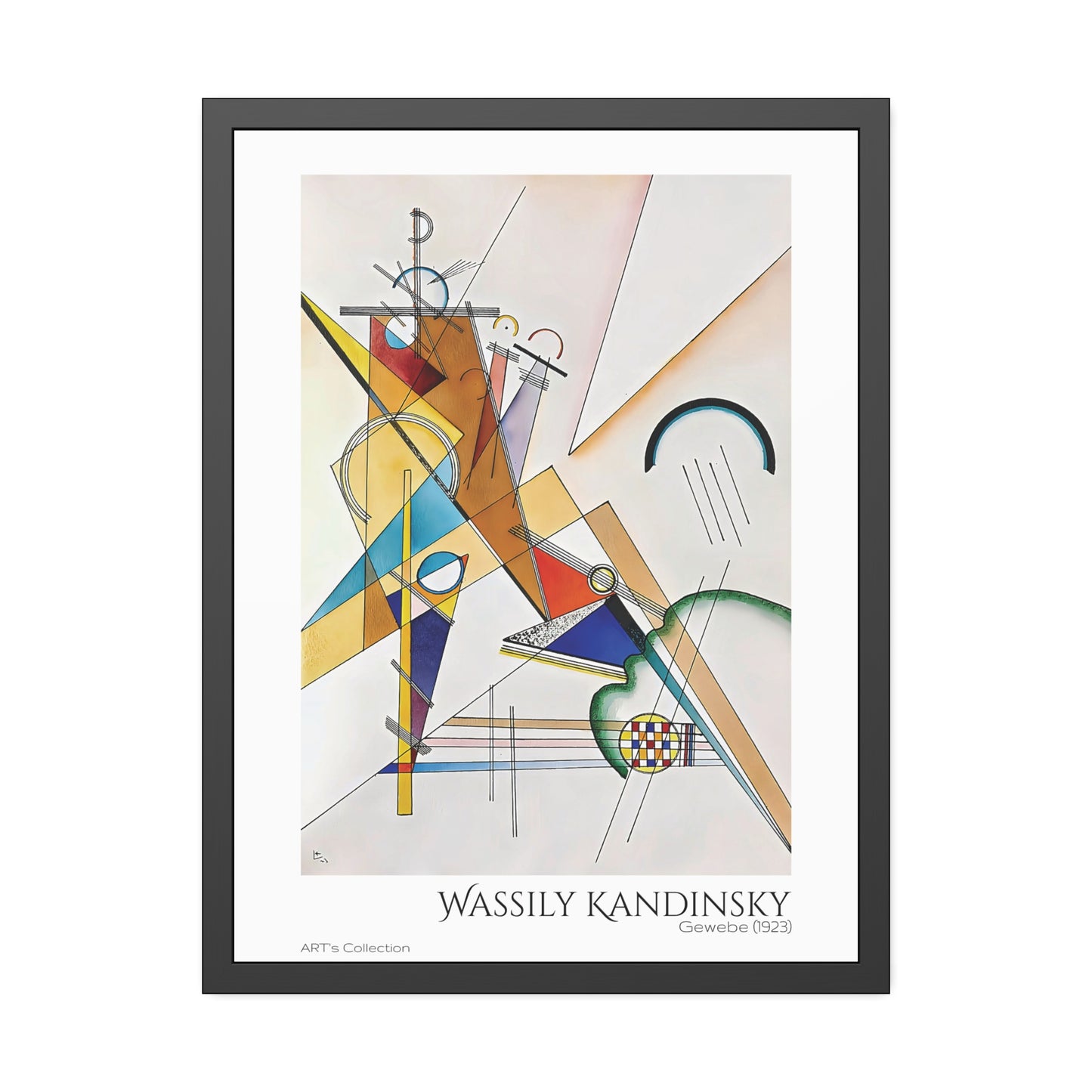 Gewebe (1923) by Wassily Kandinsky / Affiche Encadrée série ART's Collection