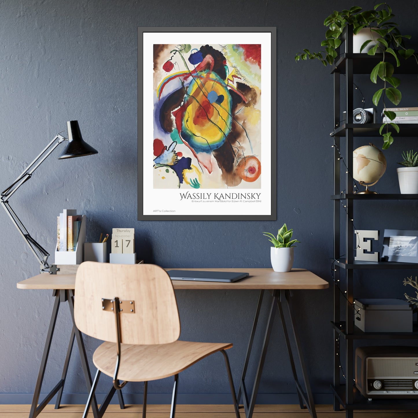 Entwurf zu einem Wandbild für Edwin R. Campbell (1914) by Wassily Kandinsky / Affiche Encadrée série ART's Collection
