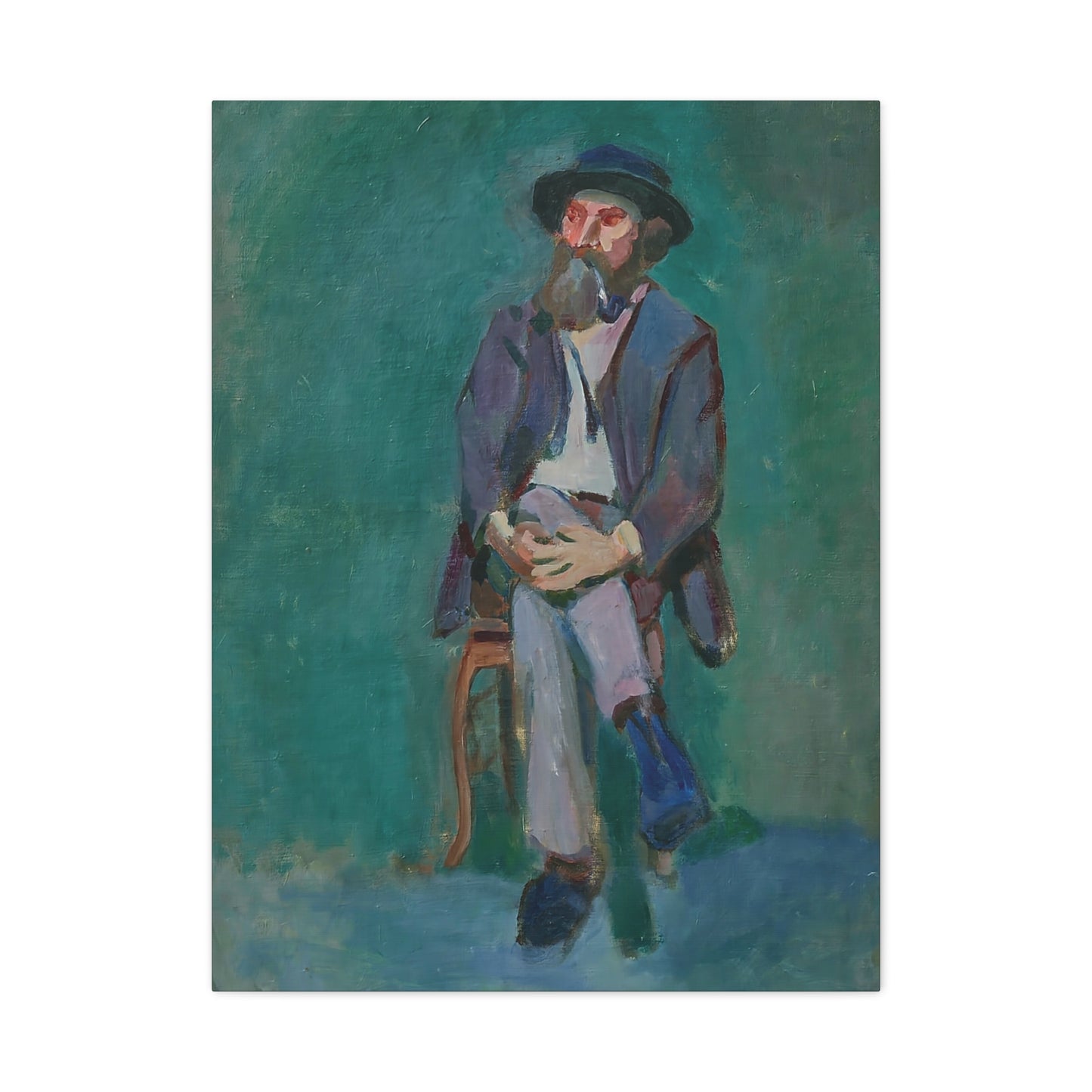 Homme assis (1900) by Henri Matisse / Reproduction Fine Art sur Toile /  Epaisseur 3.2 cm - 1.25 inch