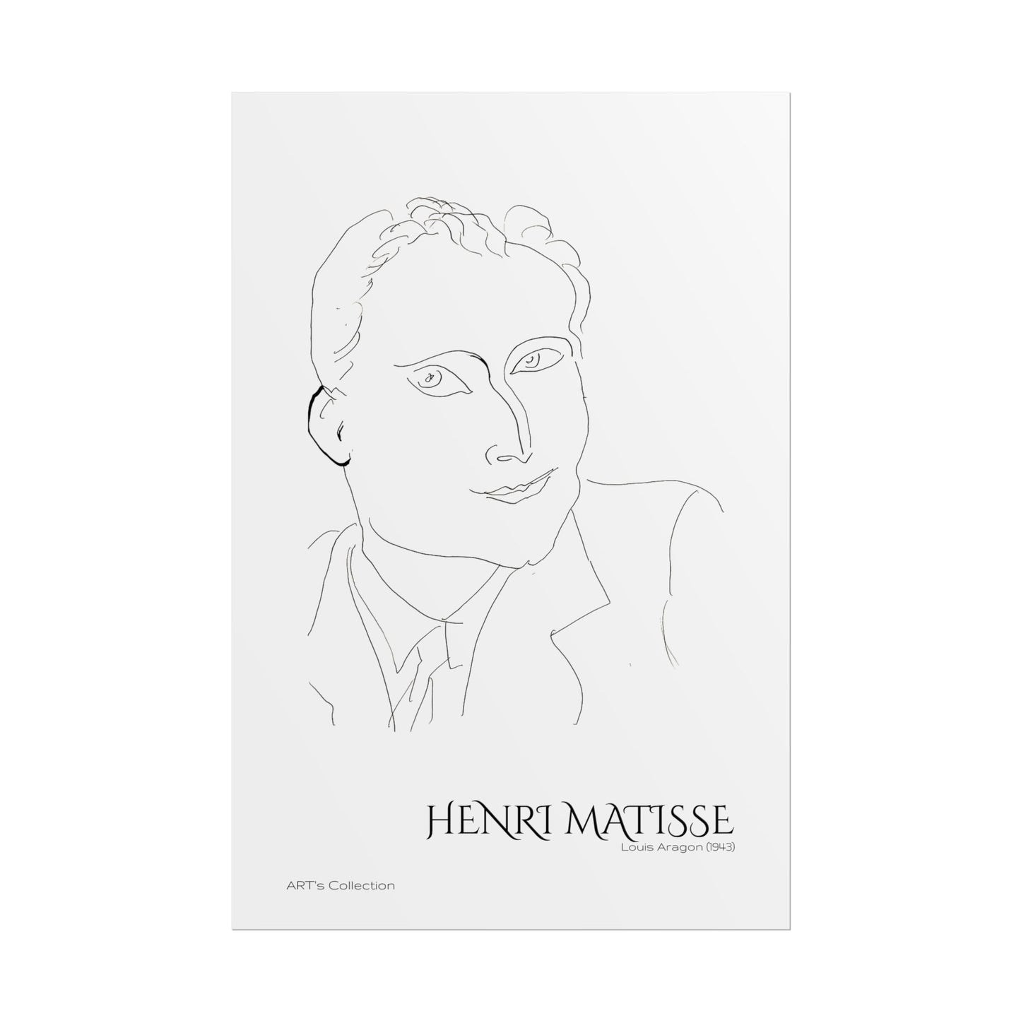 Louis Aragon (1943) by Henri Matisse / Affiche imprimée - Série ART's Collection