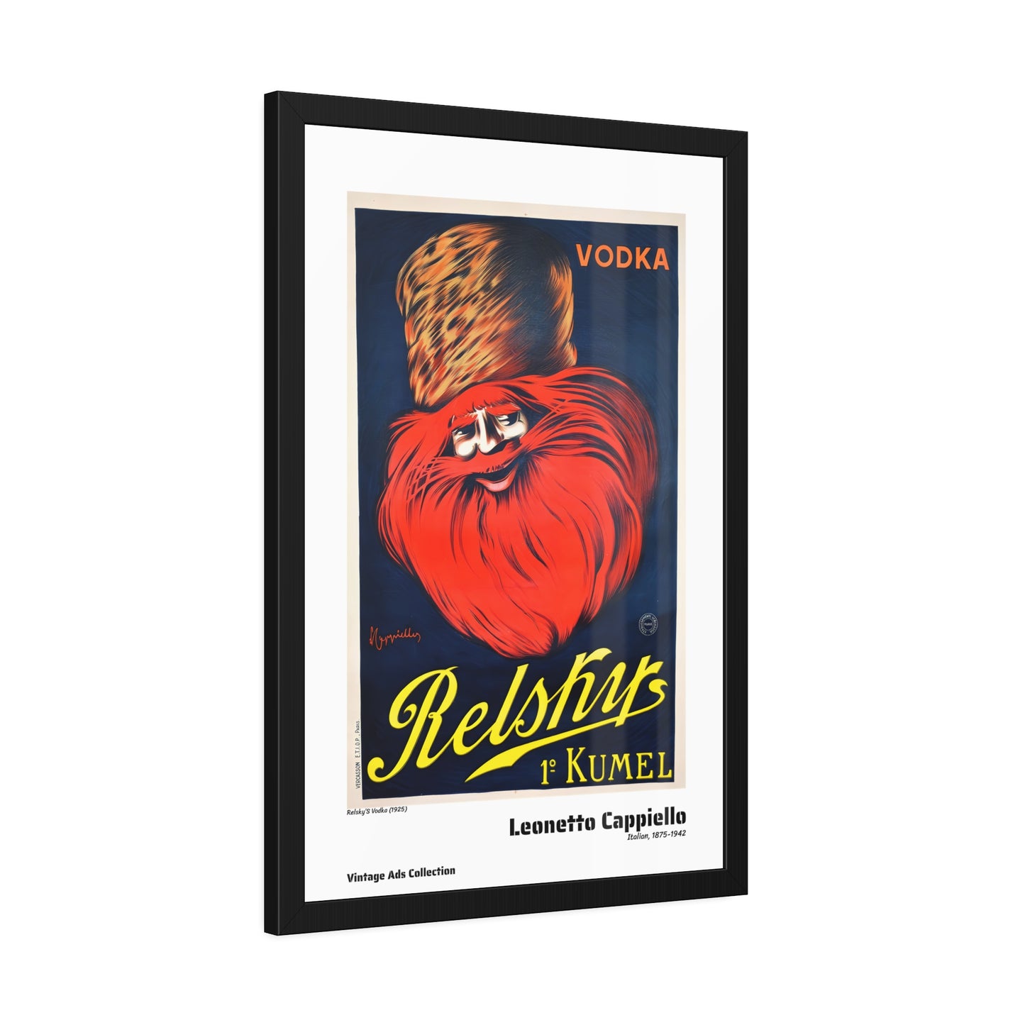 Relsky'S Vodka (1925) by Leonetto Cappiello / Affiche Encadrée Série Vintage Ads Collection