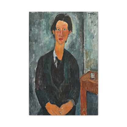 Chaim Soutine (1917) by Amedeo Modigliani / Reproduction Fine Art sur Toile / Flanc Large Epaisseur 3.2 cm - 1.25 inch