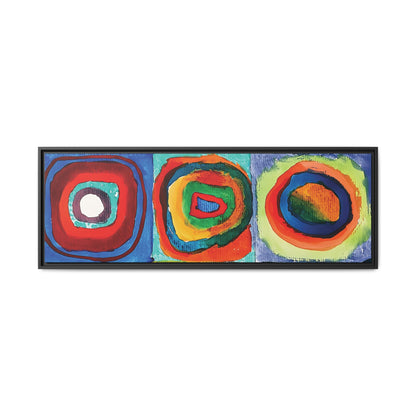 Wassily Kandinsky / Etude De Couleurs : Carrés avec Cercles Concentriques (1913) /Toile encadrée sur caisse américaine